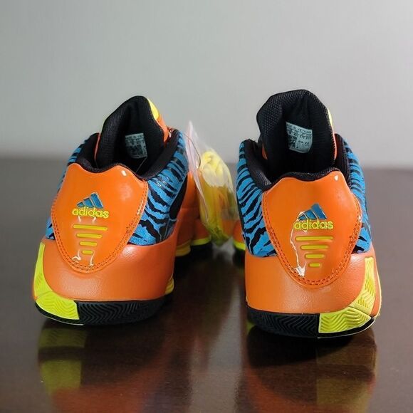 Adidas Agent Gil Restomod Tiger Orange Aqua Black Basketball Shoes 9.5 GY6481 - Picture 4 of 13